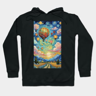 Aerial Symphony: Van Gogh's Starry Night Flight Hoodie